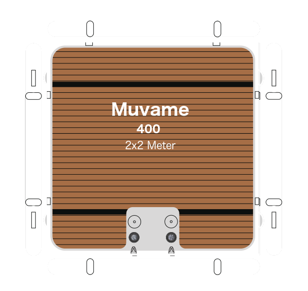 muvame aufblasbare plattform inflatable 2x2m Slider